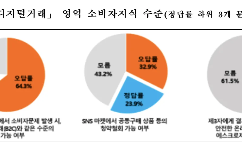 중 ‧ 고등학생, 디지털 거래에 필요한 소비자지식 수준 낮아
